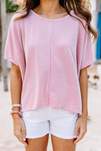 Confident Decisions Blush Pink Ribbed Top