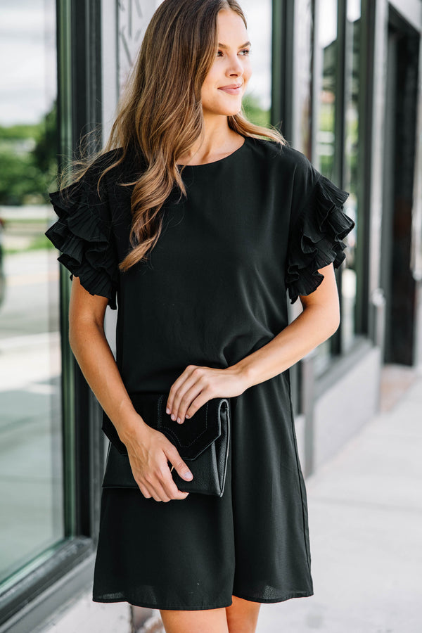 What A Vision Black Ruffled Dress, Small - The Mint Julep Boutique What A Vision Black Ruffled Dress, Small - The Mint Julep Boutique