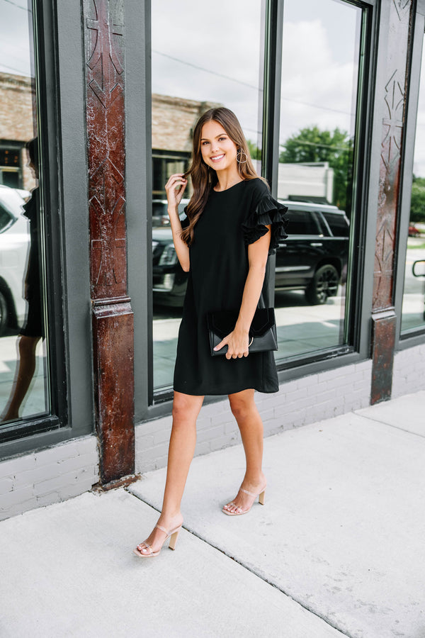 What A Vision Black Ruffled Dress, Small - The Mint Julep Boutique What A Vision Black Ruffled Dress, Small - The Mint Julep Boutique