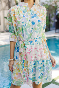 You Have My Attention White Floral Dress