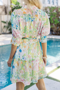 You Have My Attention White Floral Dress
