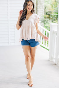 It's Your Choice Blush Pink Cotton Top