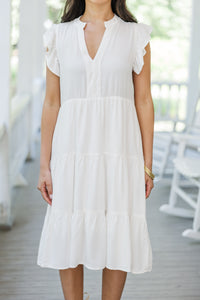 Make It Your Own White Tiered Dress