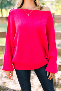 This Is All A Dream Hot Pink Sweater