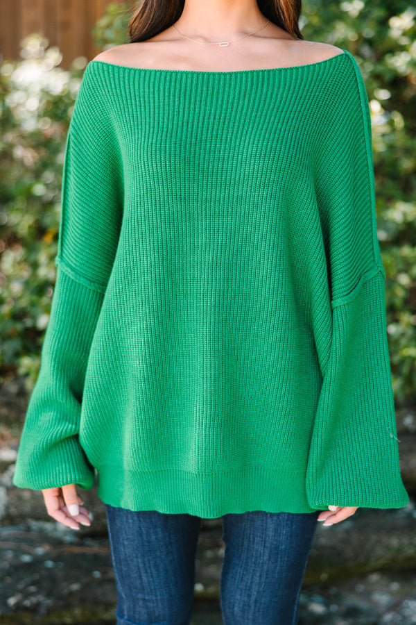 This Is All A Dream Hunter Green Sweater