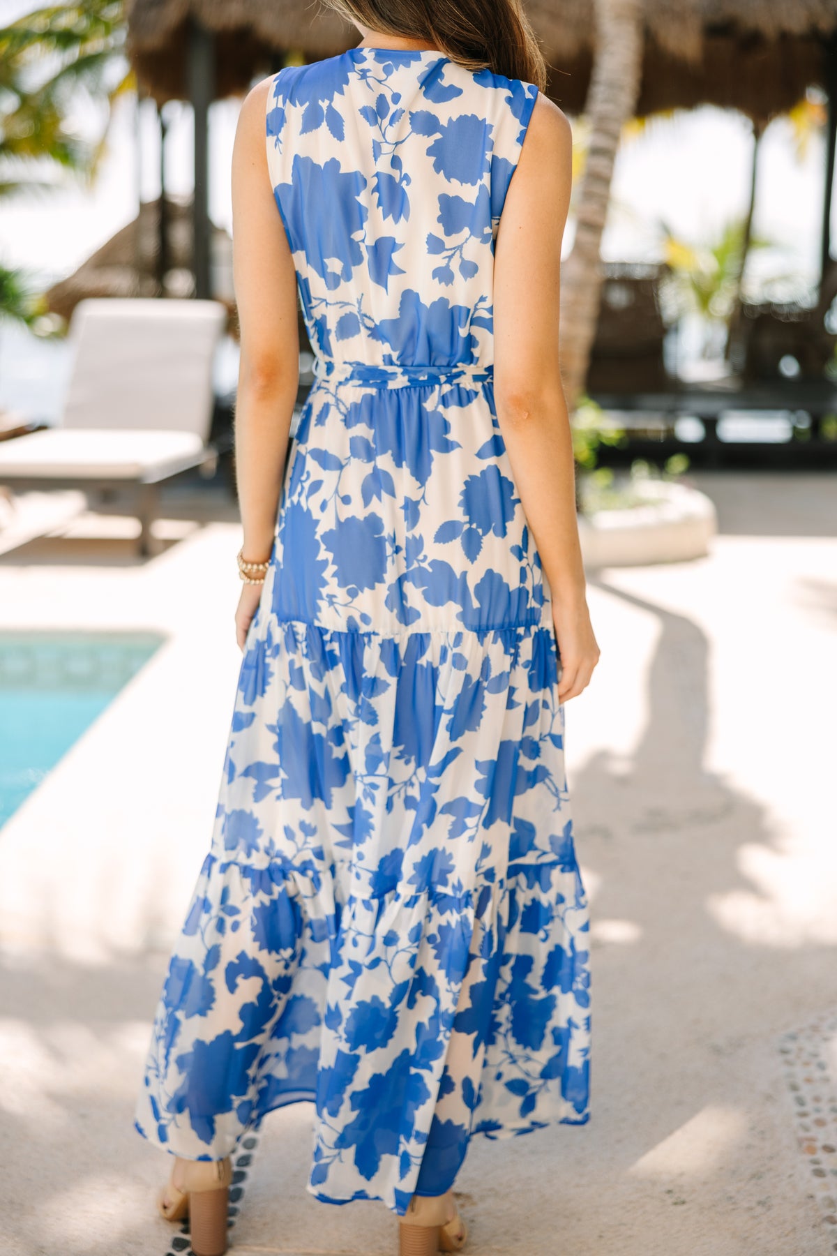 Lovely Royal Blue Floral Maxi Dress - Beautifully Bold Maxi Dresses ...