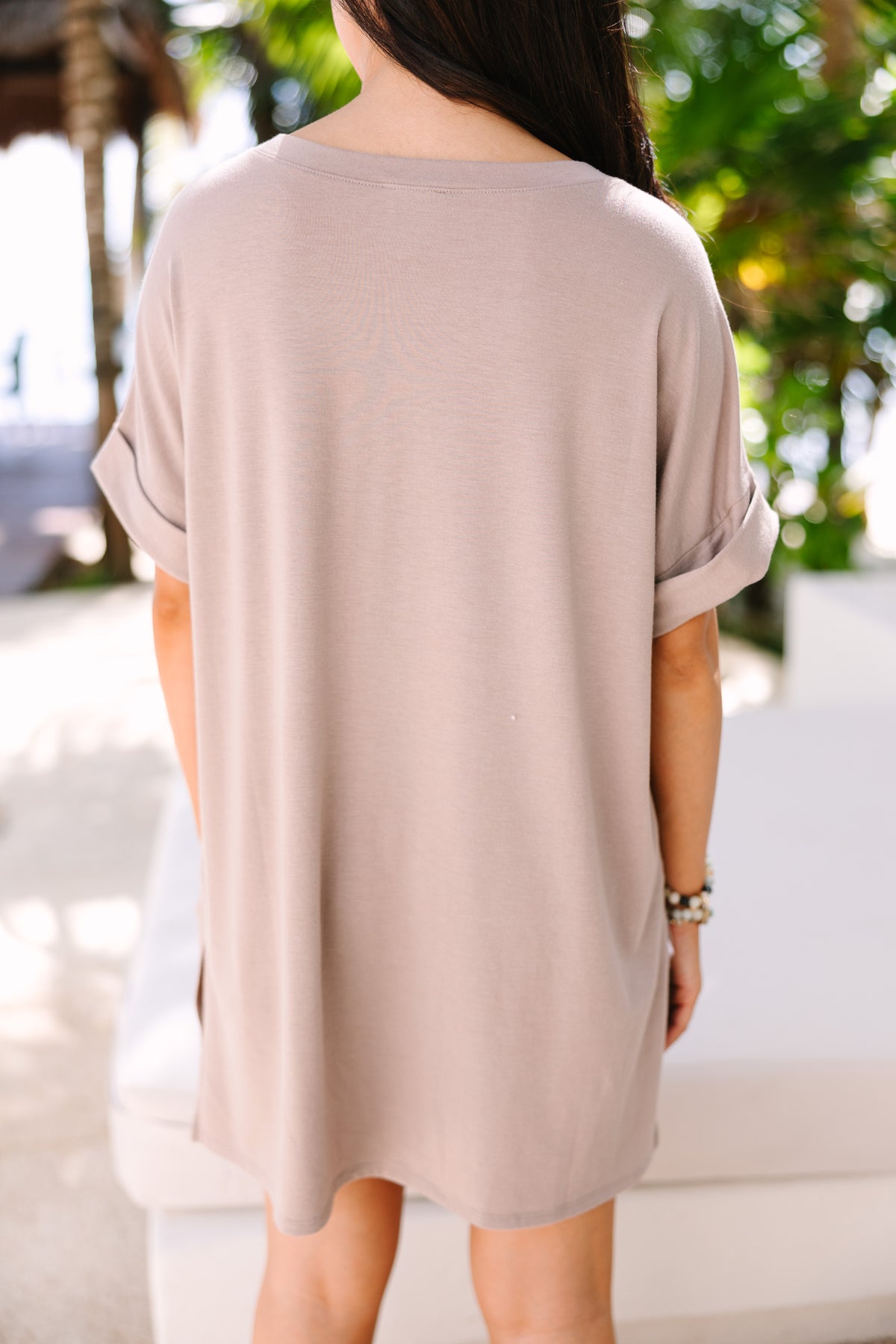 Basic Ash Mocha Brown V-Neck Top - Classic Women's Tops – Shop the