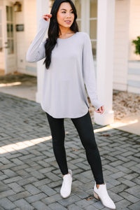 Won't Let You Down Light Gray Classic Top