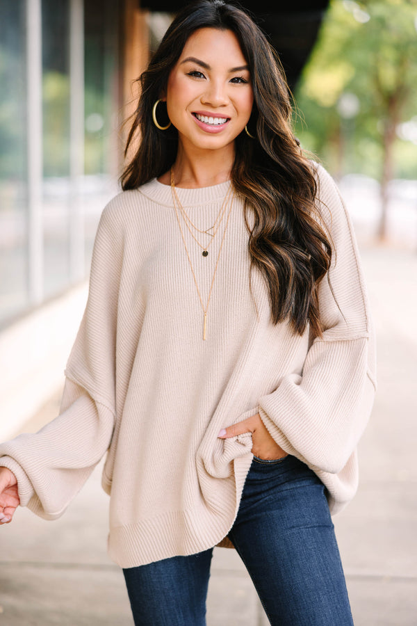 Give You Joy Taupe White Dolman Sweater – Shop the Mint