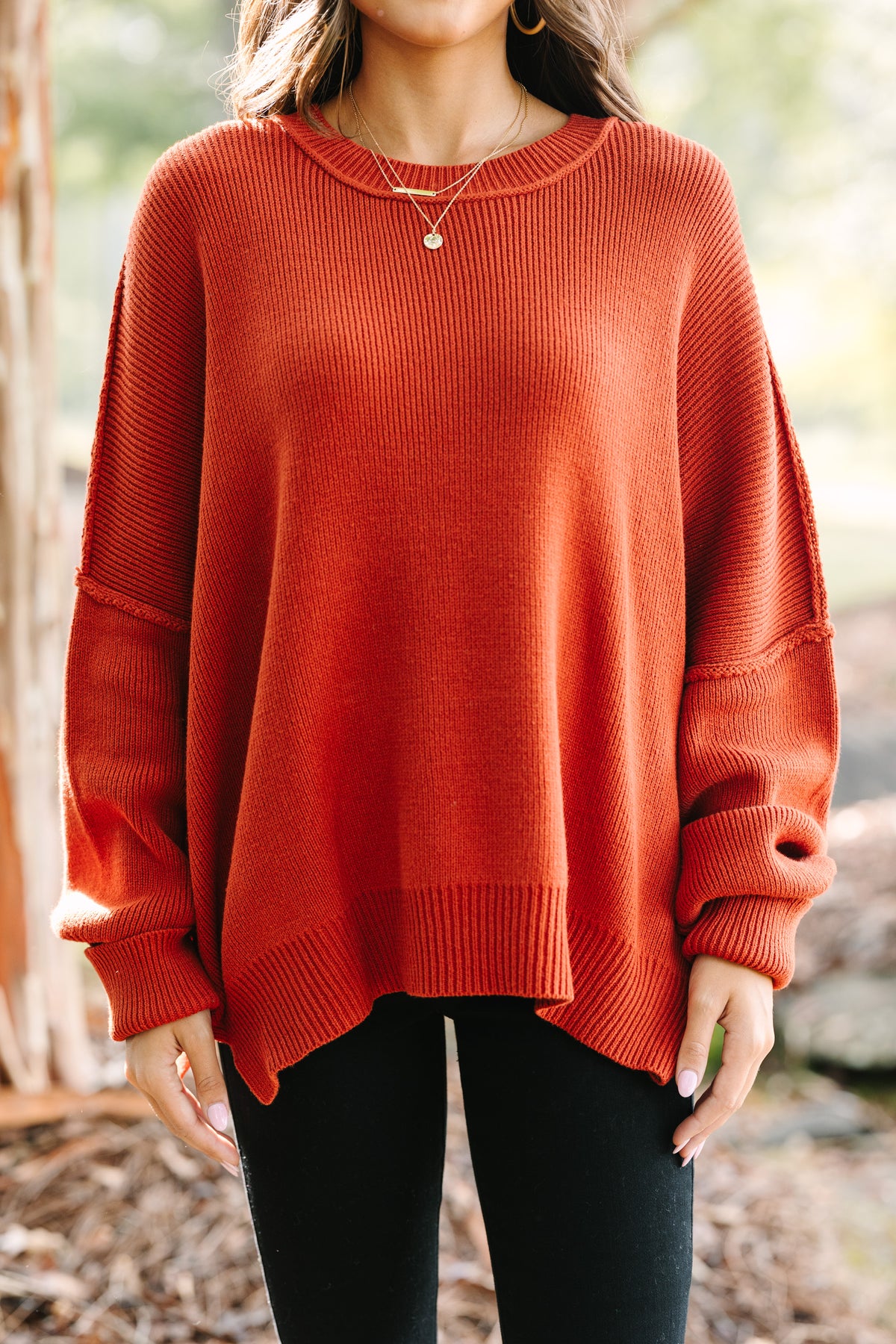 Give You Joy Clay Orange Dolman Sweater – Shop the Mint