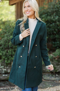 City Streets Hunter Green Coat