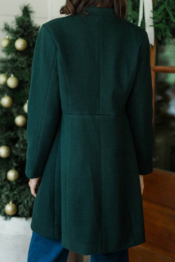 City Streets Hunter Green Coat