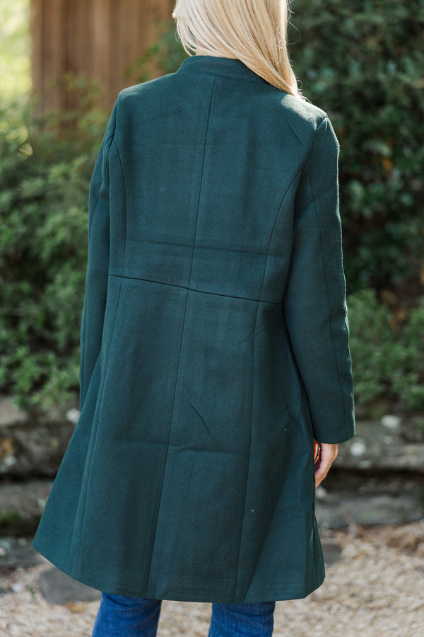 City Streets Hunter Green Coat