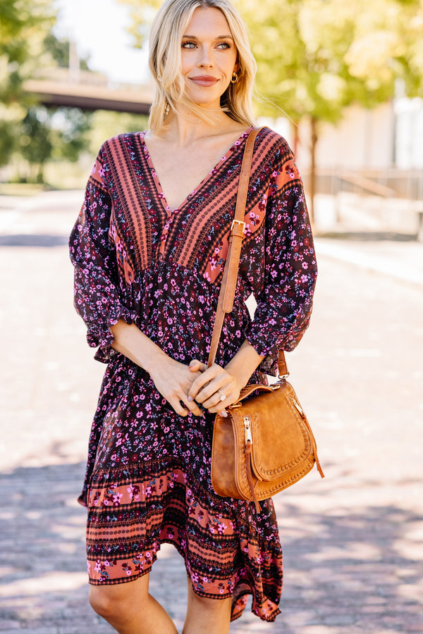 Trust The Process Cocoa Brown Mixed Print Midi Dress Shop the Mint Trust The Process Cocoa Brown Mixed Print Midi Dress Shop the Mint