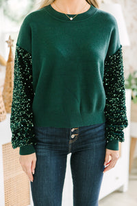 Don't Think Twice Emerald Green Sequin Sweater - Bold Sweaters – Shop the  Mint