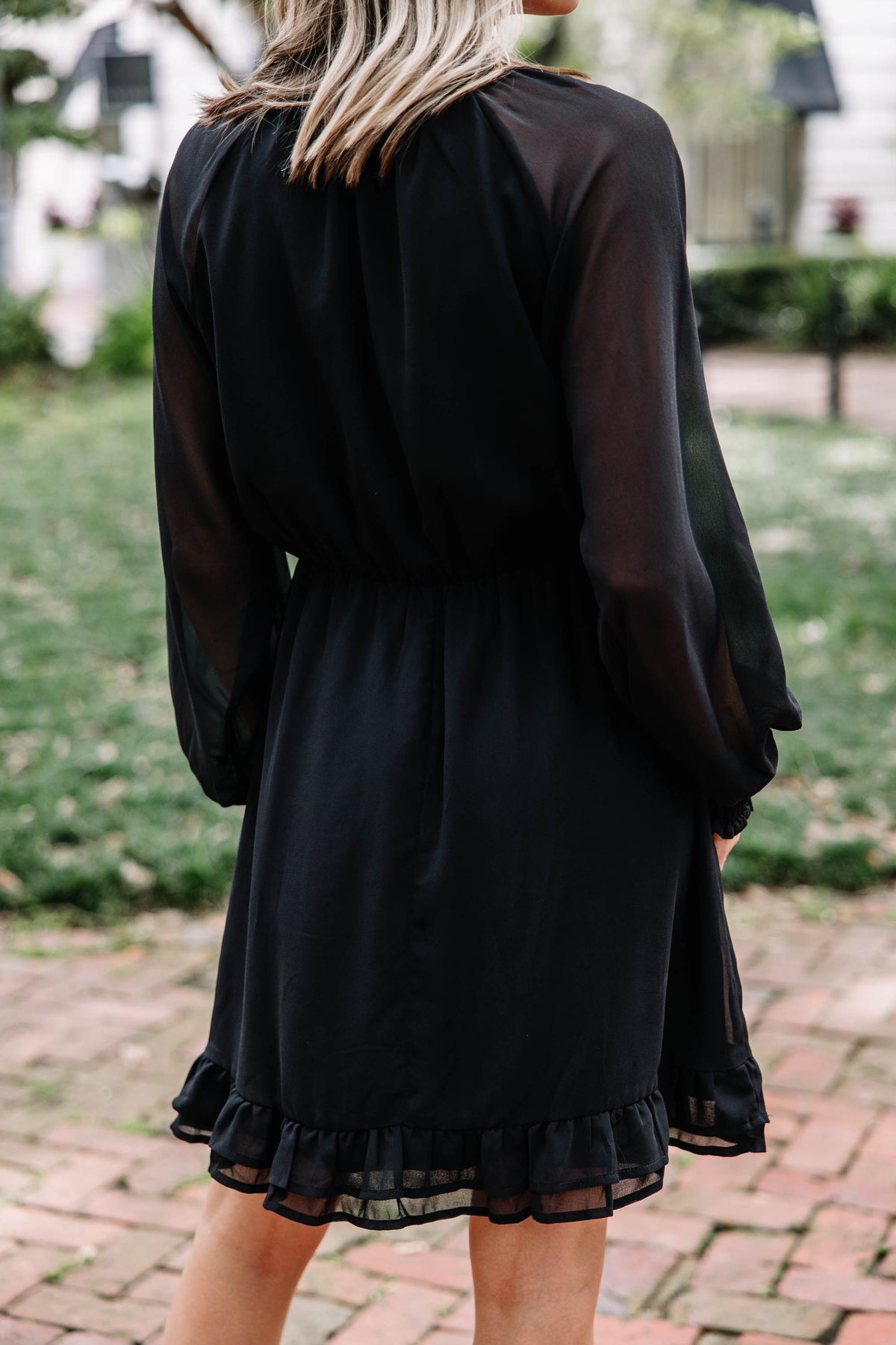 where to buy a black dress Short Party with Ruffled Shoulders / Small Whether dressed up with heels for a special occasion or styled with sandals for an easy daytime look Always Evolving Black Dress