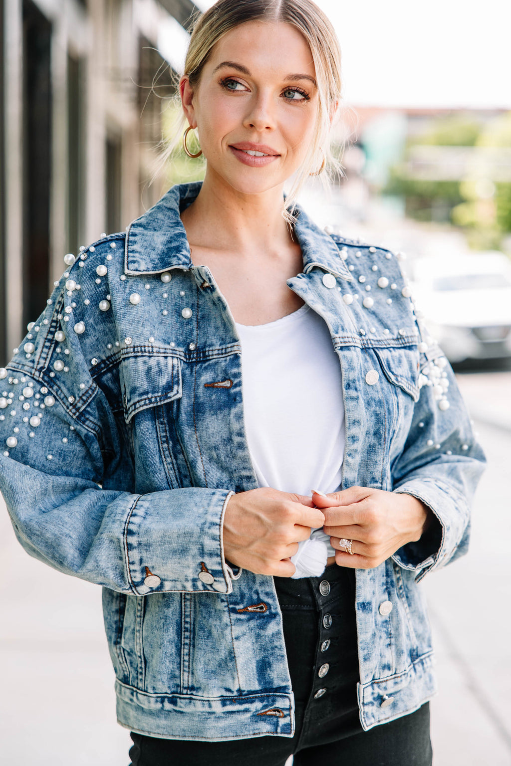 トップス simply complicated BF DENIM JACKET STONE シンプリーコンプリケイテッド SIMPLYCOMPLICATED 10 YEAR BF DENIM