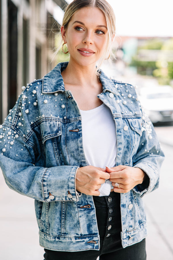 Ultimate denim jacket in light mid-wash - Grace and Lace