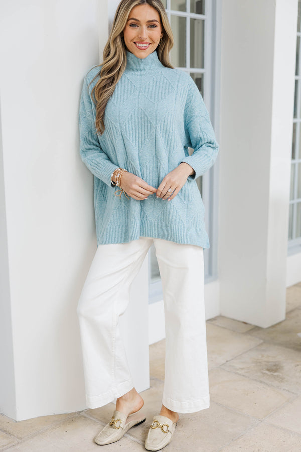 Walk The Walk Light Blue Sweater