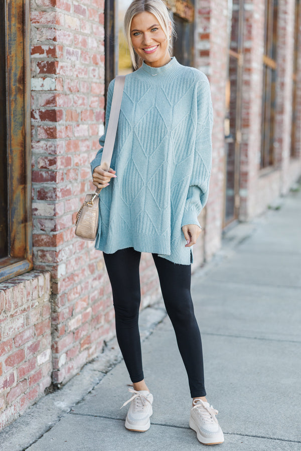 Walk The Walk Light Blue Sweater