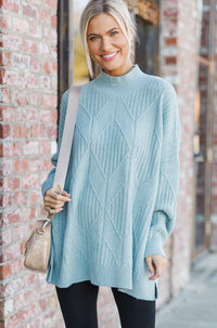 Walk The Walk Light Blue Sweater