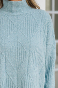 Walk The Walk Light Blue Sweater