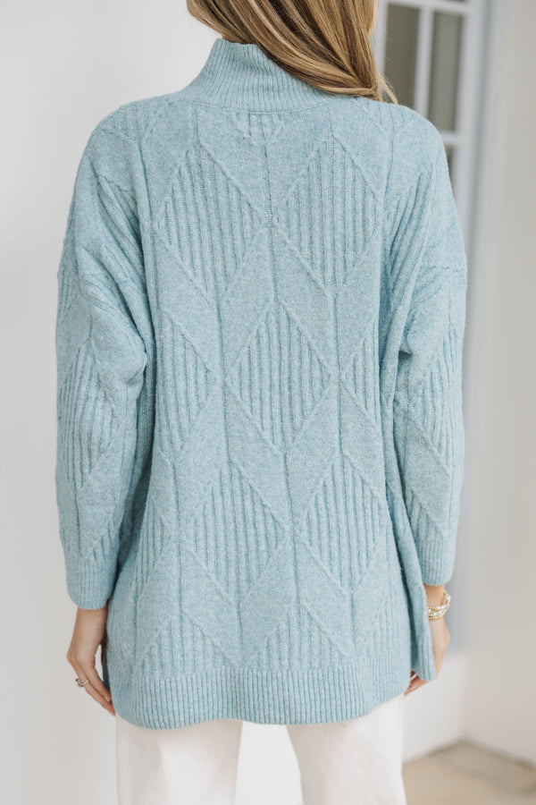 Walk The Walk Light Blue Sweater
