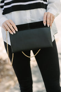 All For You Black Clutch/Purse