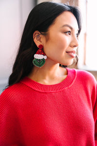 The Grinch Green Beaded Earrings