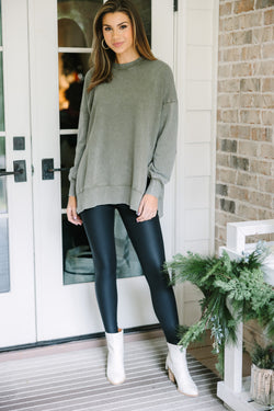 The Slouchy Olive Green Pullover - Classic Women's Pullovers – Shop the ...
