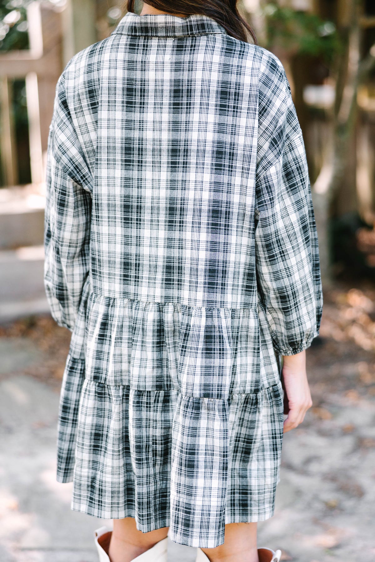 black and white plaid dress Give You Everything Black Plaid Dress