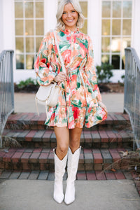 On Your Way Sage Green Floral Dress
