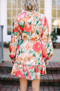 Feminine Sage Green Floral Dress - Floral Spring Dresses – Shop the Mint