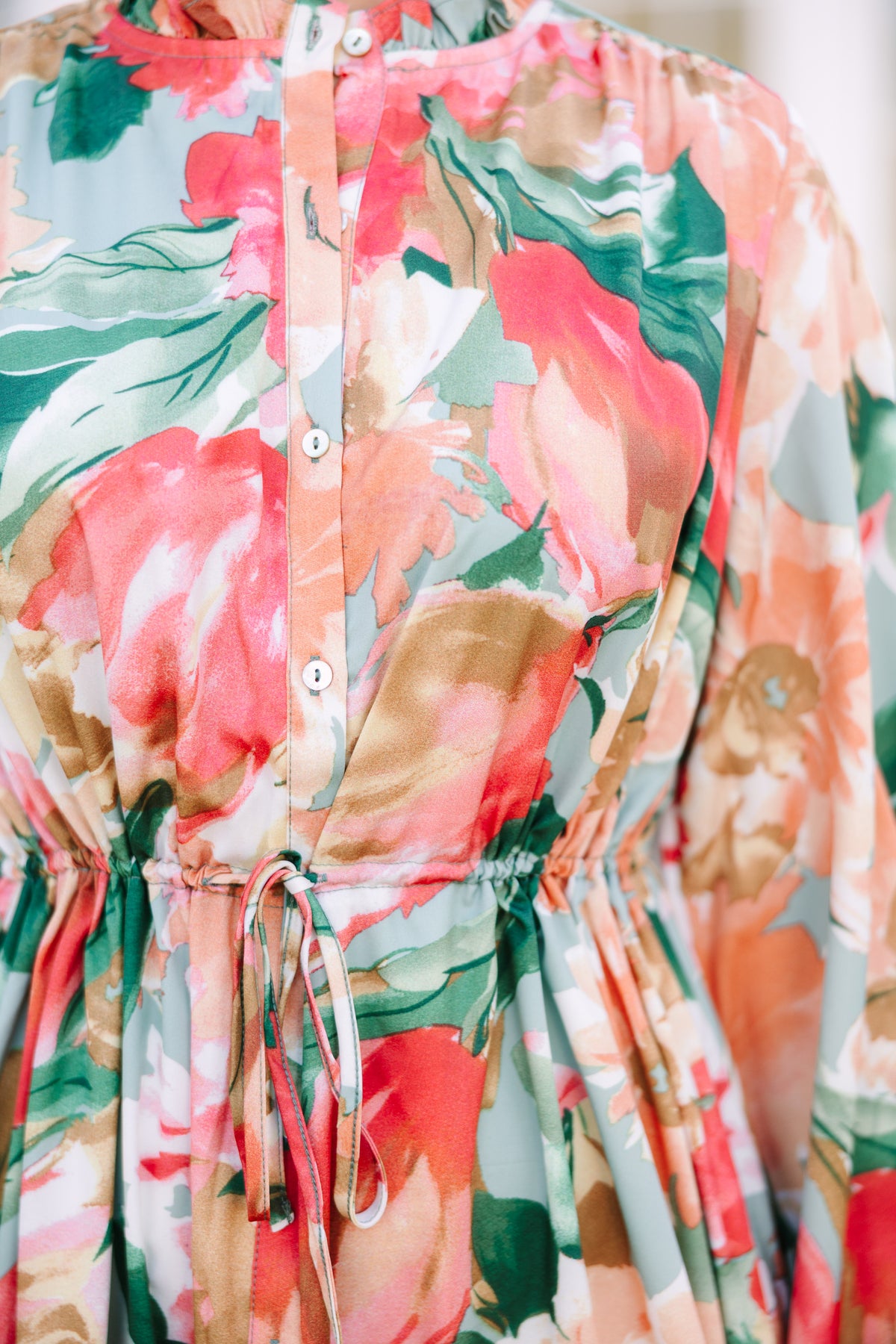 On Your Way Sage Green Floral Dress, Large - The Mint Julep Boutique