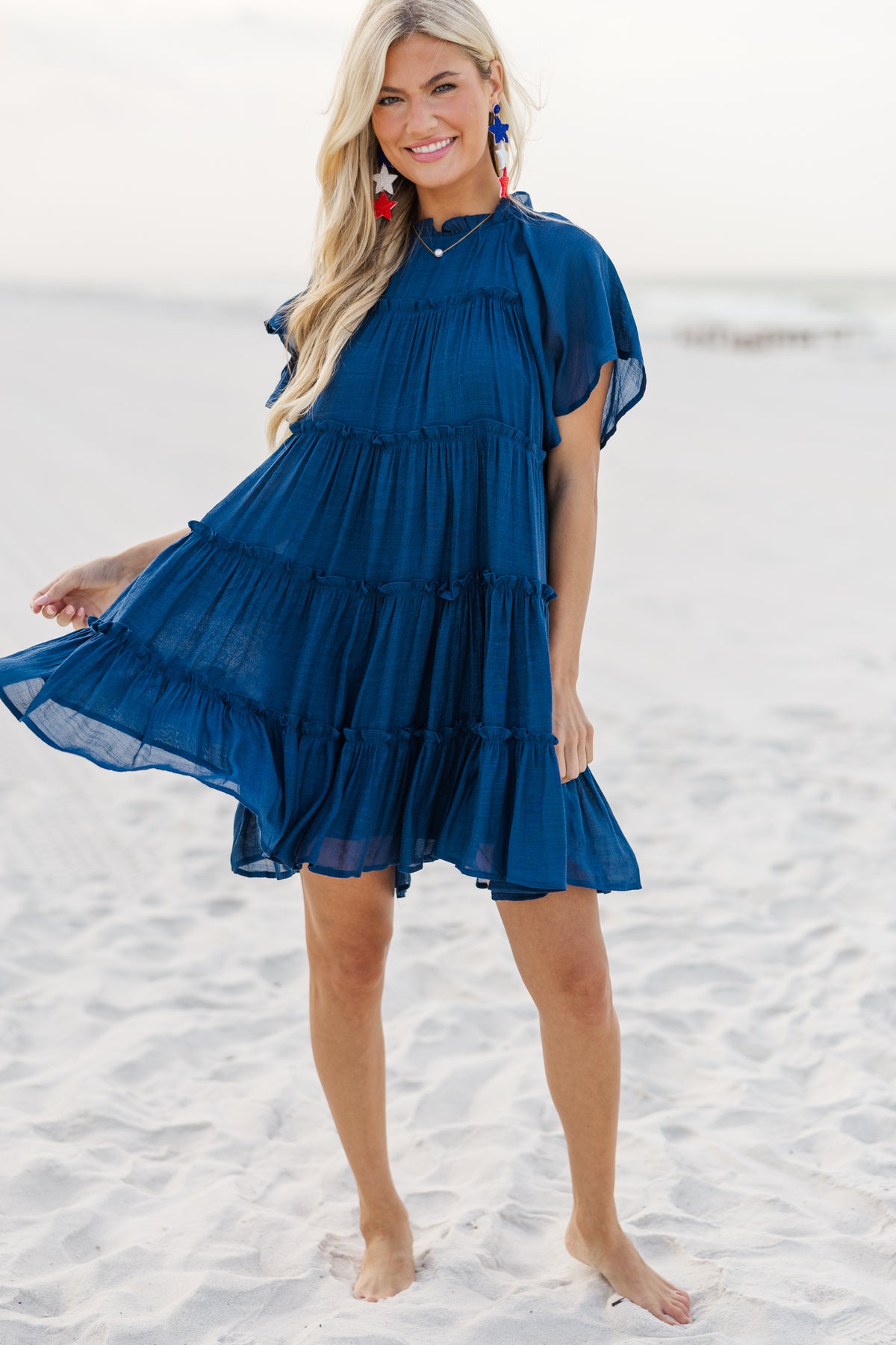 Where It All Begins Navy Blue Babydoll Dress – Shop the Mint