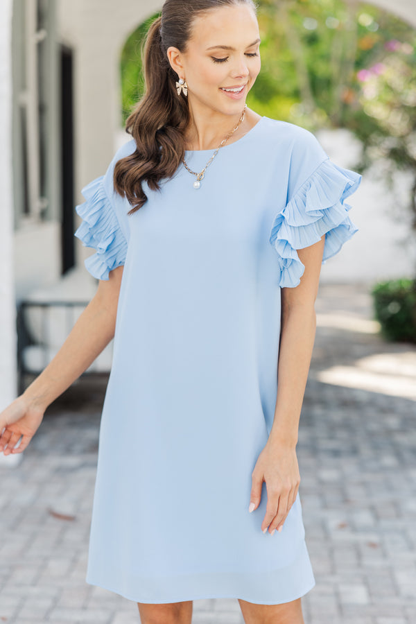 What A Vision Light Blue Ruffled Dress Shop the Mint What A Vision Light Blue Ruffled Dress Shop the Mint