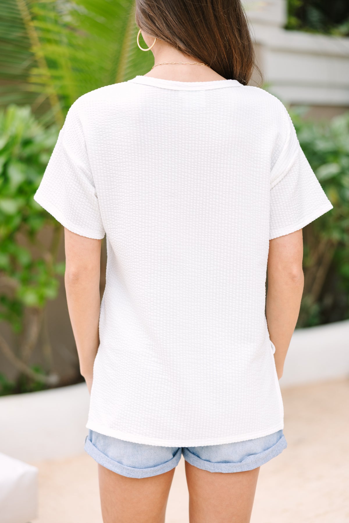 Comfy Off White Ribbed Top Casual Tops Shop the Mint