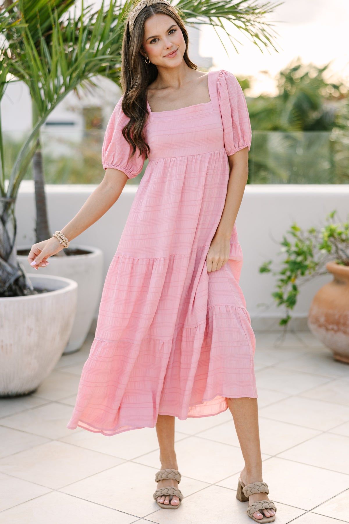 Think About It Mauve Pink Midi Dress – Shop the Mint