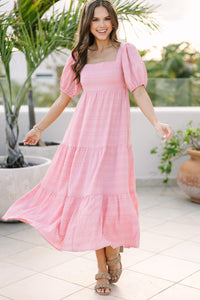 Think About It Mauve Pink Midi Dress