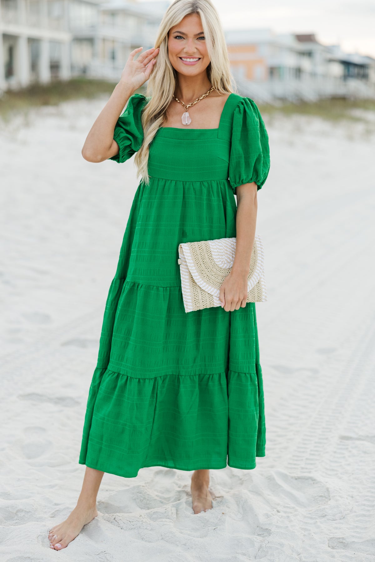 Think About It Kelly Green Midi Dress – Shop the Mint