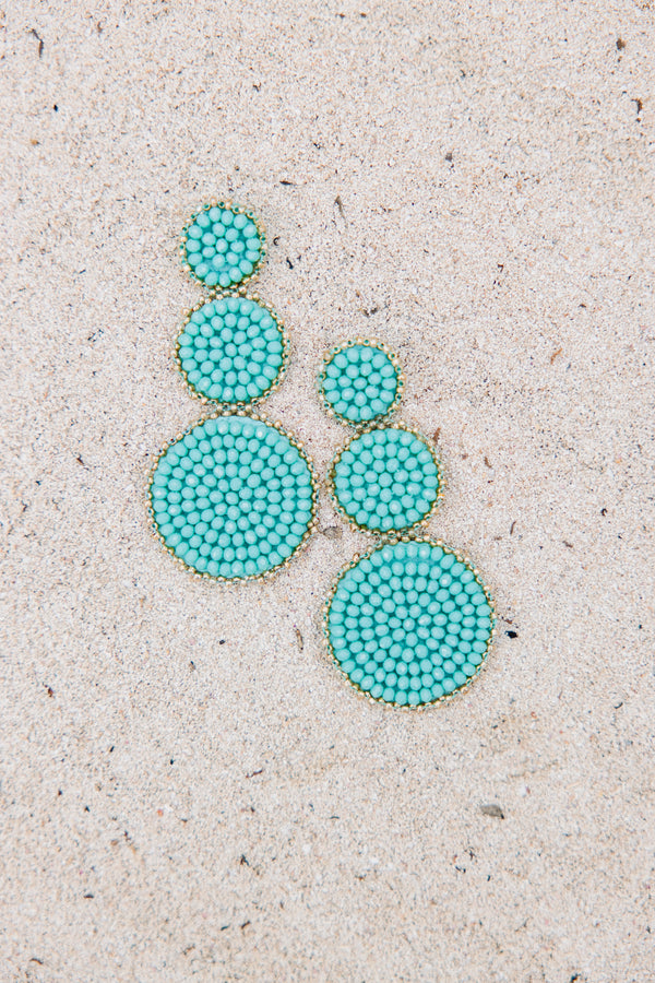 Be The One Green Beaded Earrings