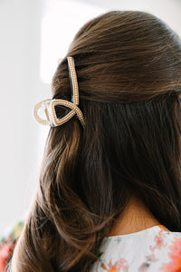 At This Moment Gold Tiny Pearl Studded Clip
