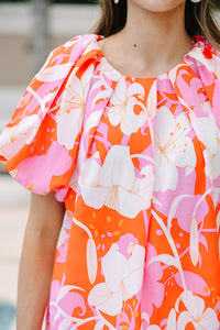 It's All For You Pink Tropical Floral Blouse