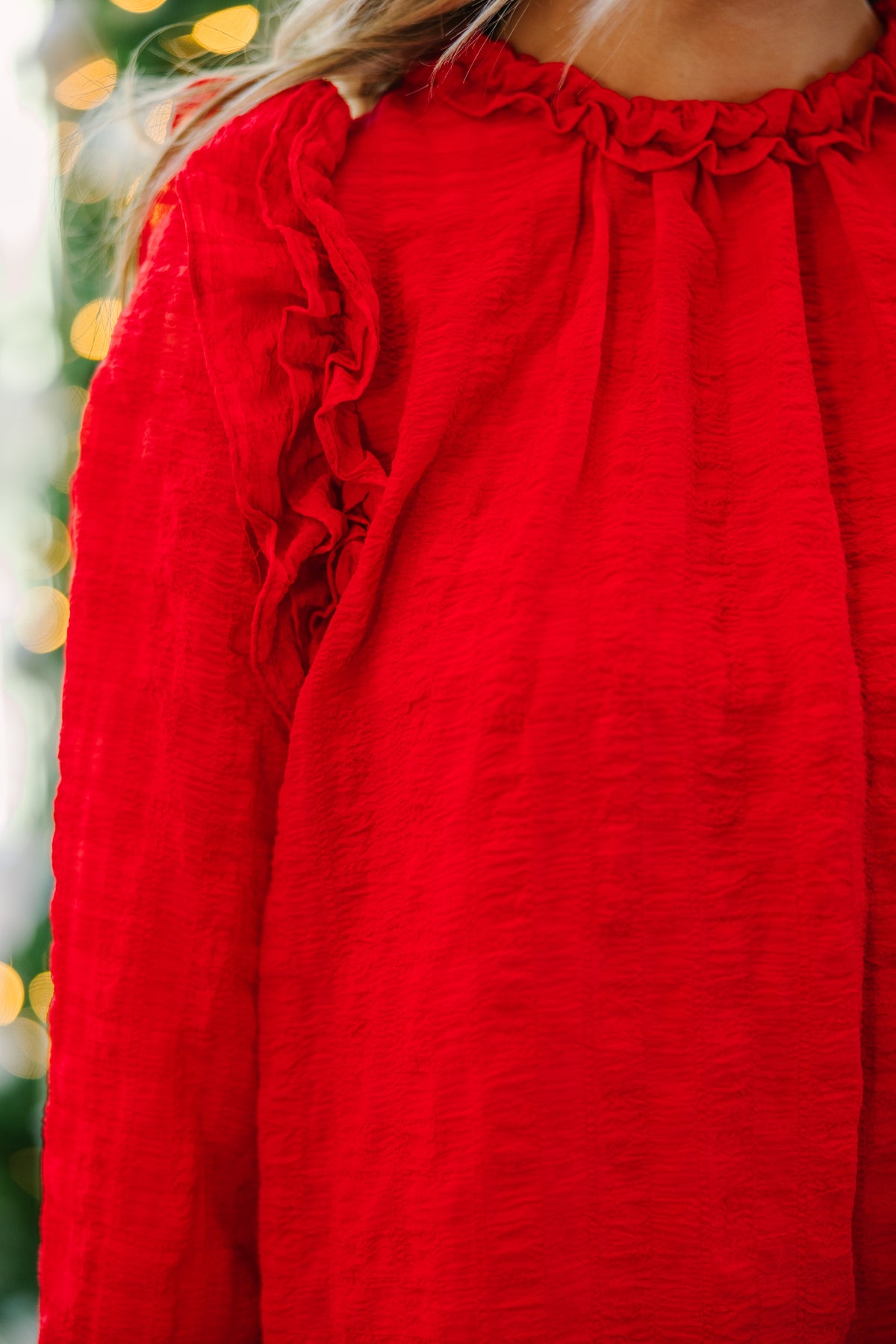 Best Behavior Red Ruffled Blouse – Shop the Mint