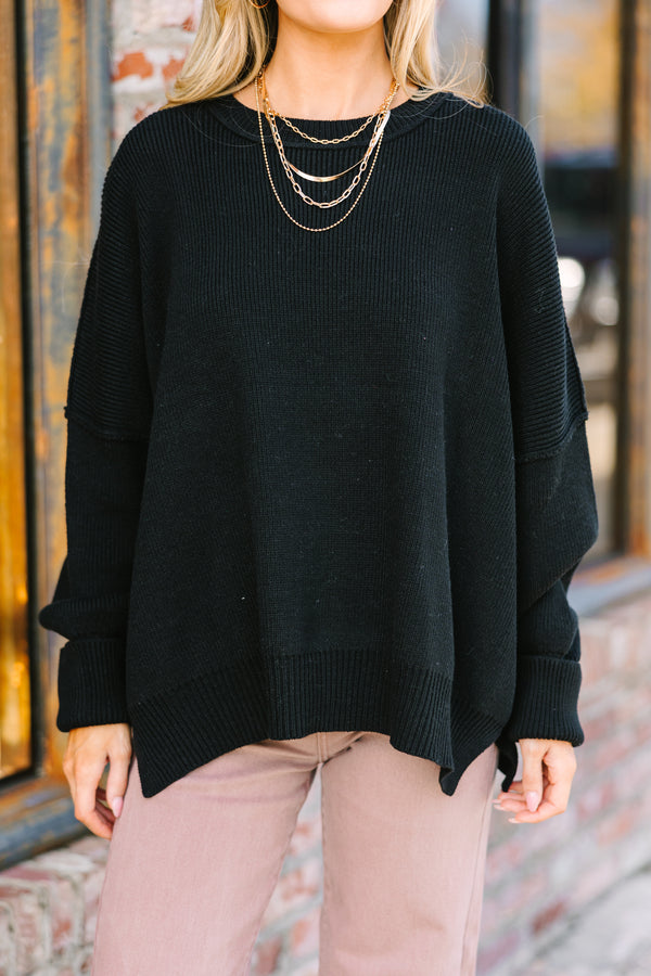 Give You Joy Black Dolman Sweater