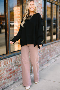 Give You Joy Black Dolman Sweater