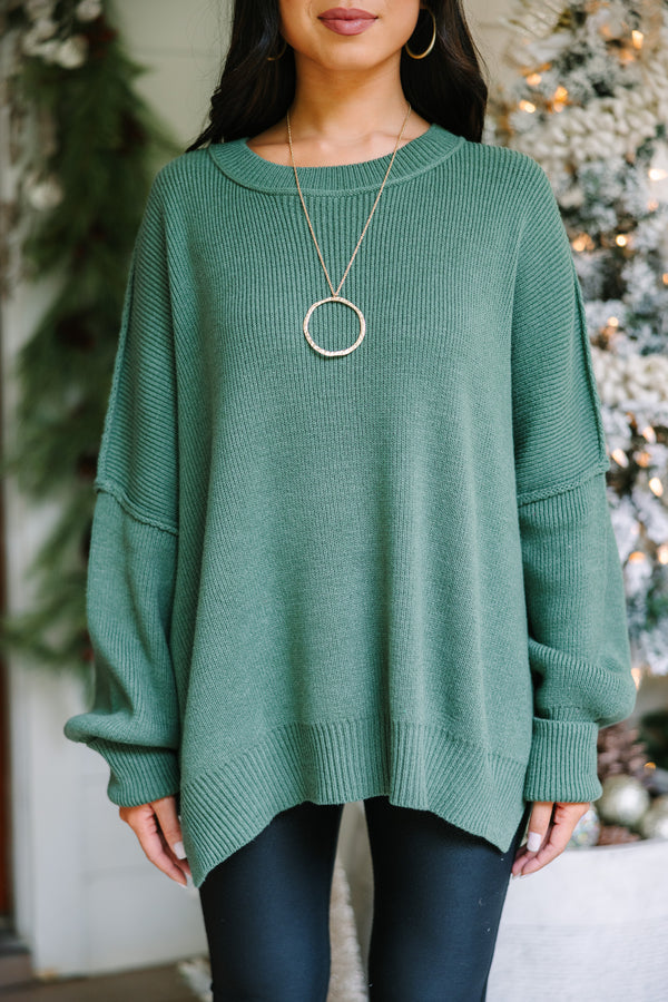 Give You Joy Light Olive Green Dolman Sweater