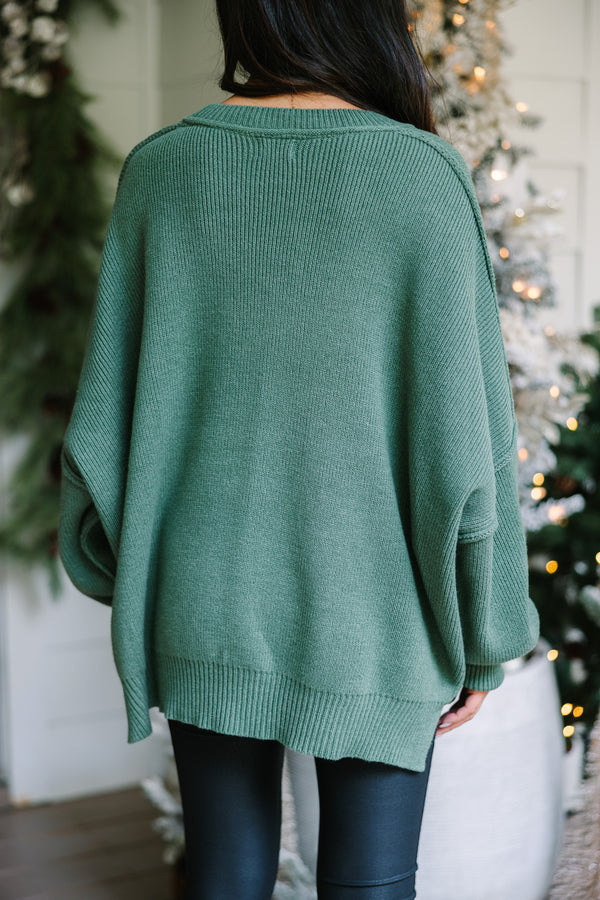 Give You Joy Light Olive Green Dolman Sweater