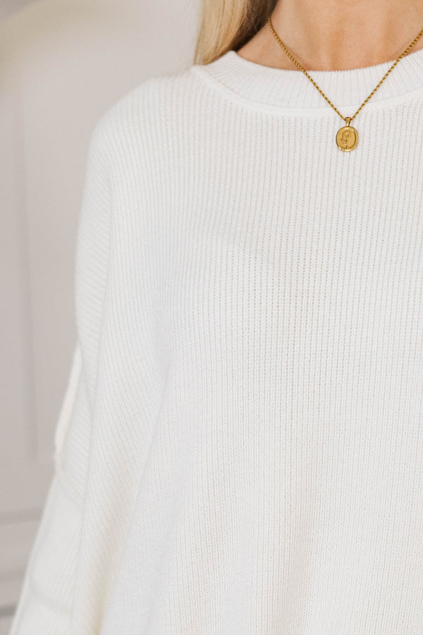 Give You Joy White Dolman Sweater
