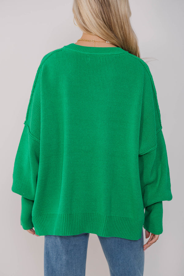 Give You Joy Kelly Green Dolman Sweater
